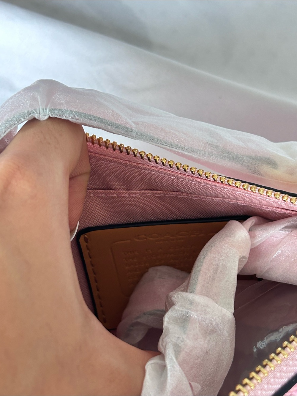 Coach Pink Shoulder Bag with Pearl & Bow Charm - Picture 4 of 4